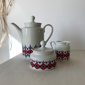SCHUMANN ARZBERG 1960s vintage tea service Bavarian porcelain stylized Greeks designer Heinrich Löffelhardt