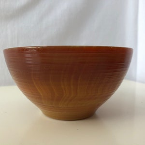 ARCOPAL VOLCAN serie vintage amberkleurige kom uit de jaren 70 gemaakt in Frankrijk