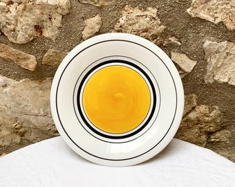 Vintage Saturnia ceramic plate from the 1980s, made in Italy.