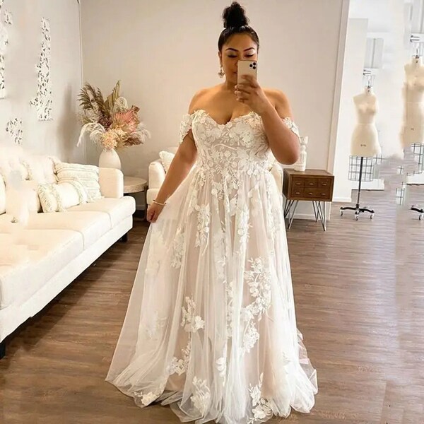 Boho Wedding Dress Plus Size - Etsy