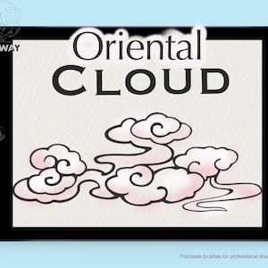 Oriental Cloud - 13 Procreate Brushes, Ancient Japanese Traditional Chinese East Mythology Art, Wallpaper Stamp Celestial Heaven Sky Goddess