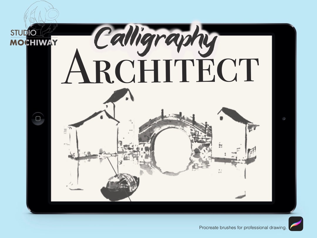 Calligraphy Architect - 16 Procreate Brushes, Ancient Japanese Painting ...