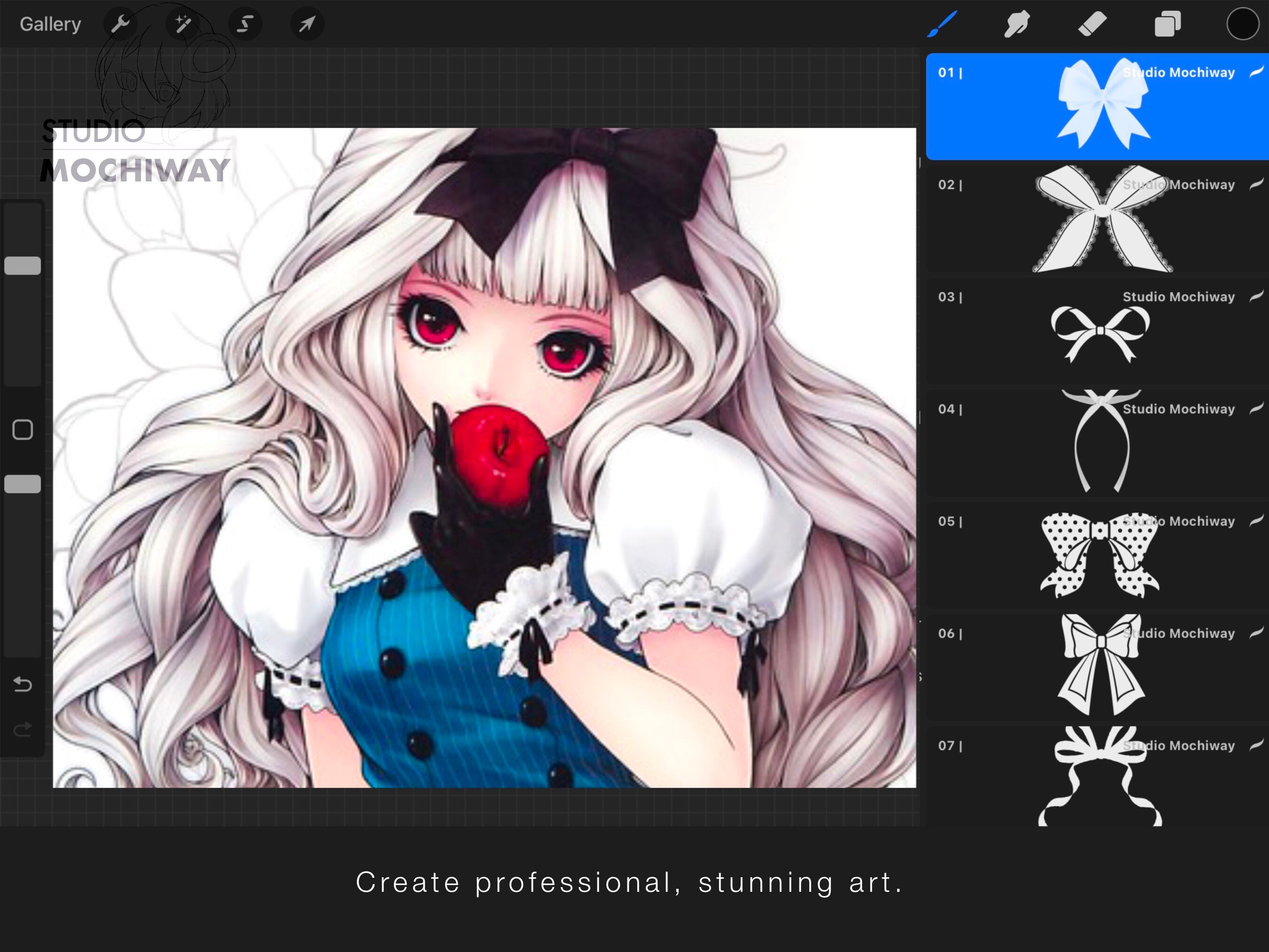 Procreate Label Ribbons & Banners - 78 Procreate Brushes, Manga Anime, Title Label ...
