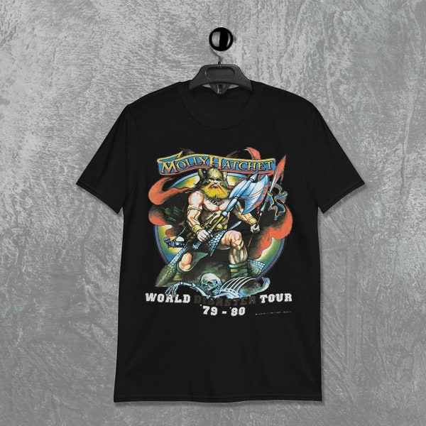 Vintage 70s Molly Hatchet World Tour Unisex T-Shirt, Disaster Tour Shirt