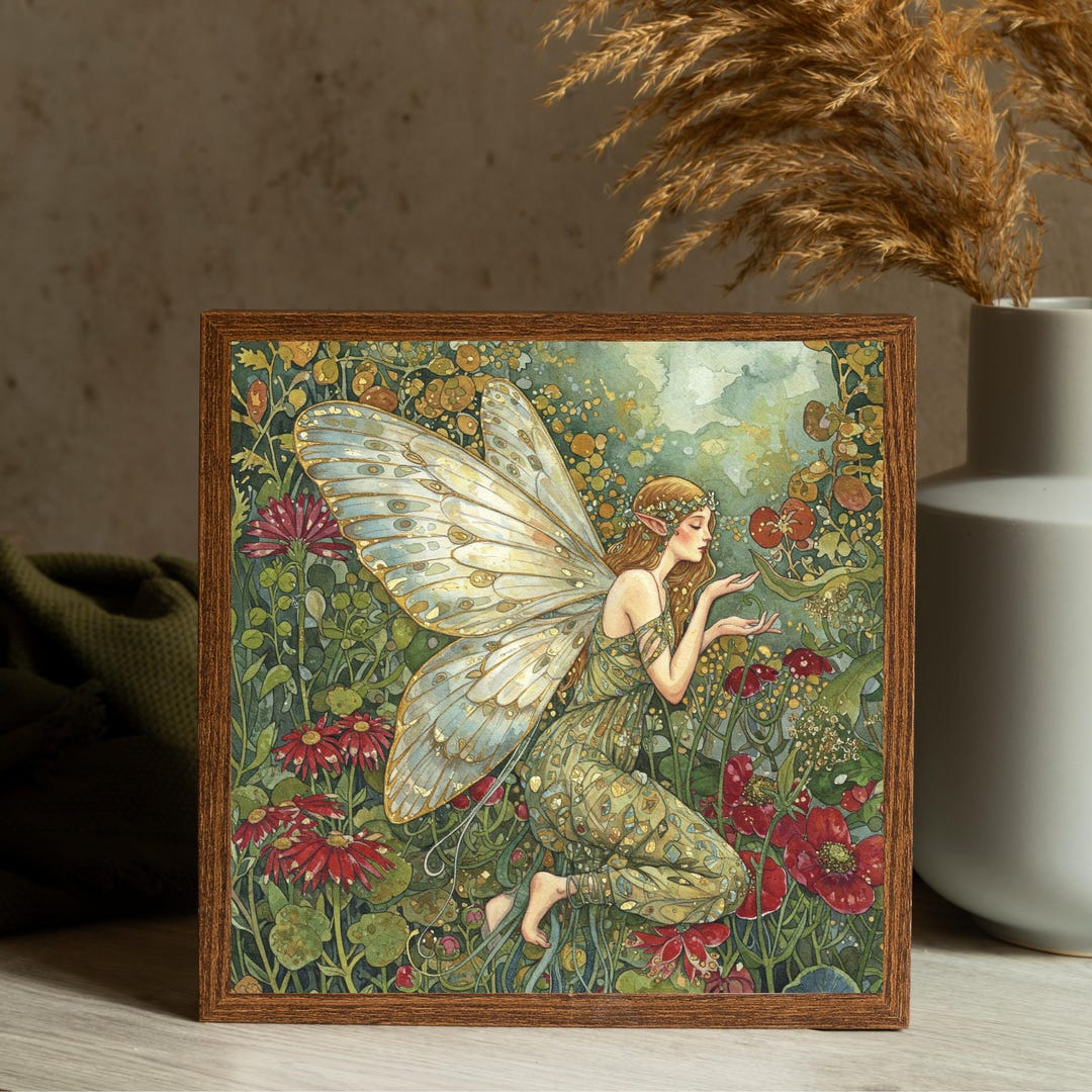 Photo inspiration: Fresh Look at Vintage Fairy Print Bohemian Cottagecore Art Nouveau Decor