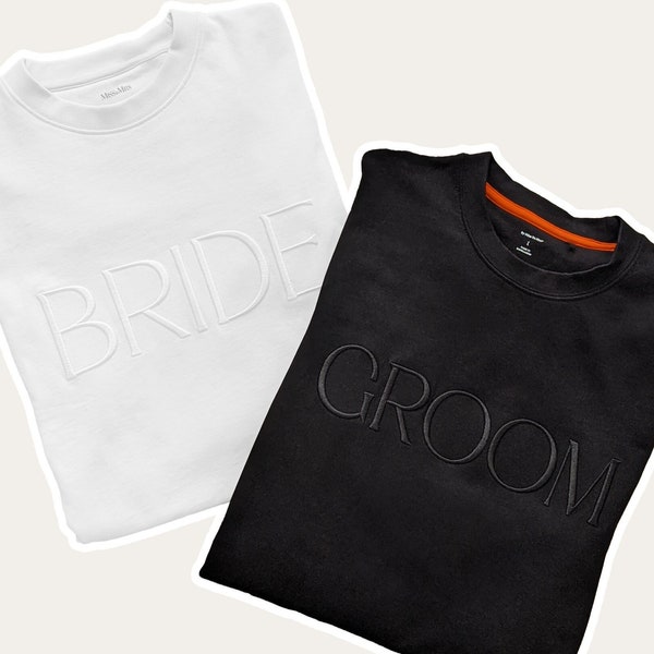 Bride Sweatshirt, Bride And Groom Sweatshirt, Bride Groom Matching Sweatshirt,  Groom Sweater, Bride and Groom Gift, Engagement Gift