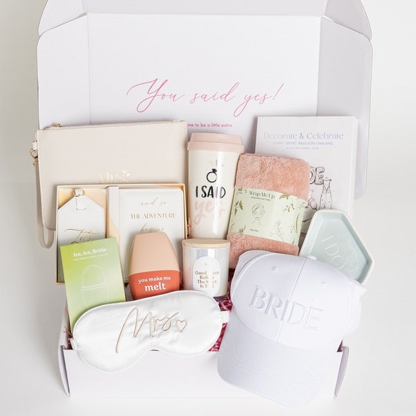 Bride Gift Box with 10 products, Engagement Gift Box, Bride Gift, Engagement Gift, Bride To Be Gift, Gift From Bridesmaids, Bride Box, Bride