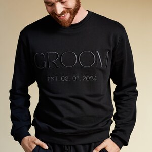 Embroidered Groom Sweatshirt, Groom Gift from Bride, Groom Shirt, Groom Crewneck, Gift for Groom, Groom Sweatsuit, Personalized Groom Gift
