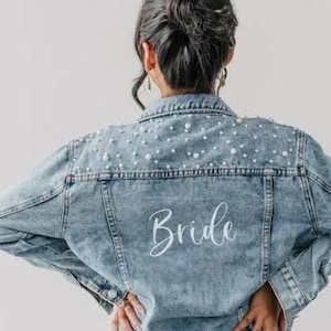 Bride Jean Jacket, Personalized Bridal Jean Jacket, Bride Denim Jacket, Mrs Jacket, Future Mrs Jacket, Personalized Jacket, Sentimental gift