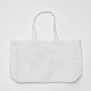 Custom MRS Tote Bag with the last name personalization