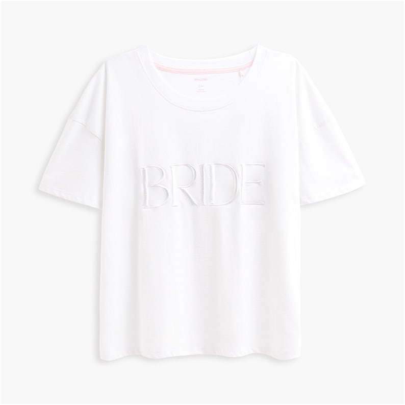 Embroidered BRIDE T-shirt with the roomy, boxy fit and embroidered design. Gift For Bride