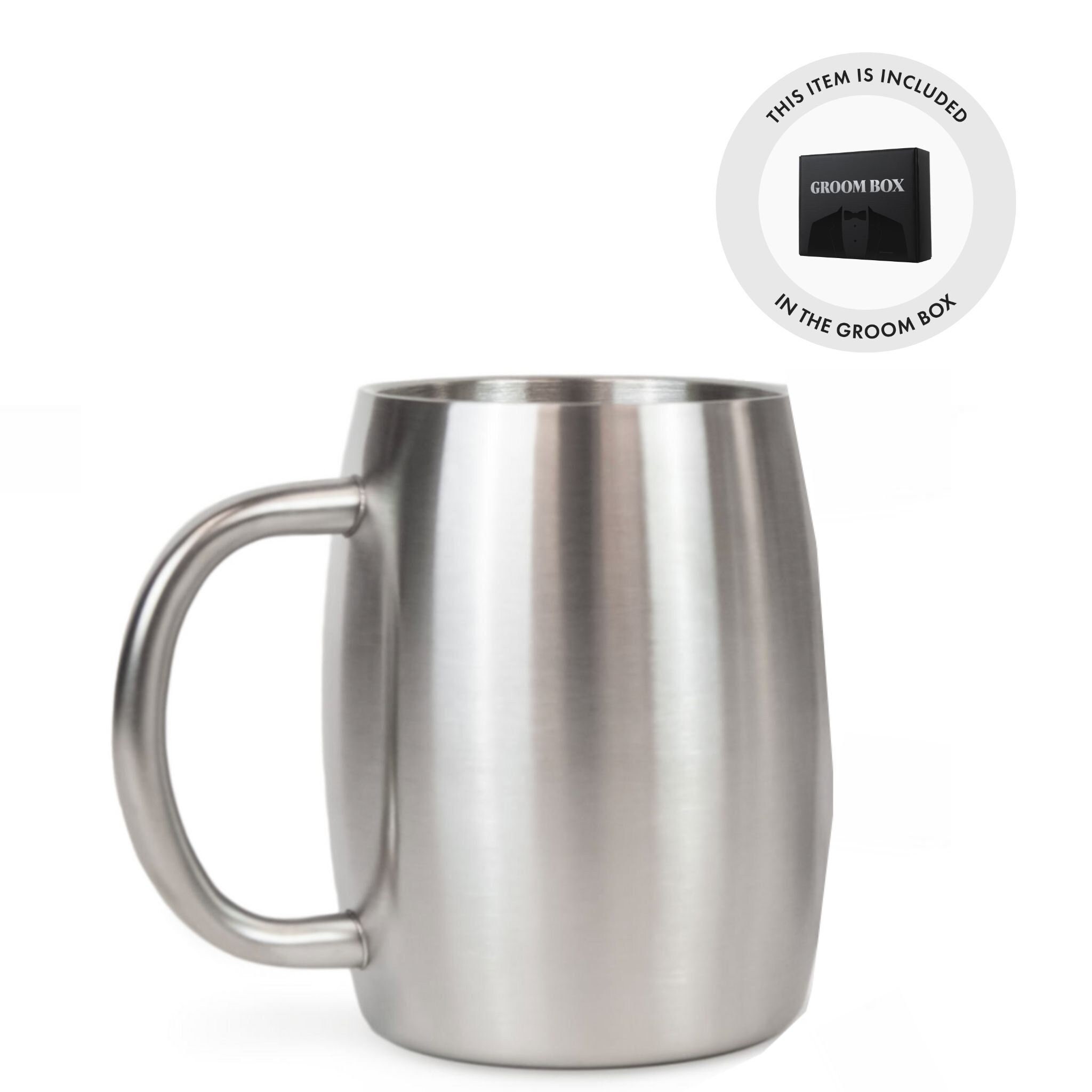  Custom Stainless Steel Beer Cups 16 oz. Set of 10, Personalized  Bulk Pack - Perfect for Corporate Parties, Indoor & Outdoor Events - Silver  : Home & Kitchen