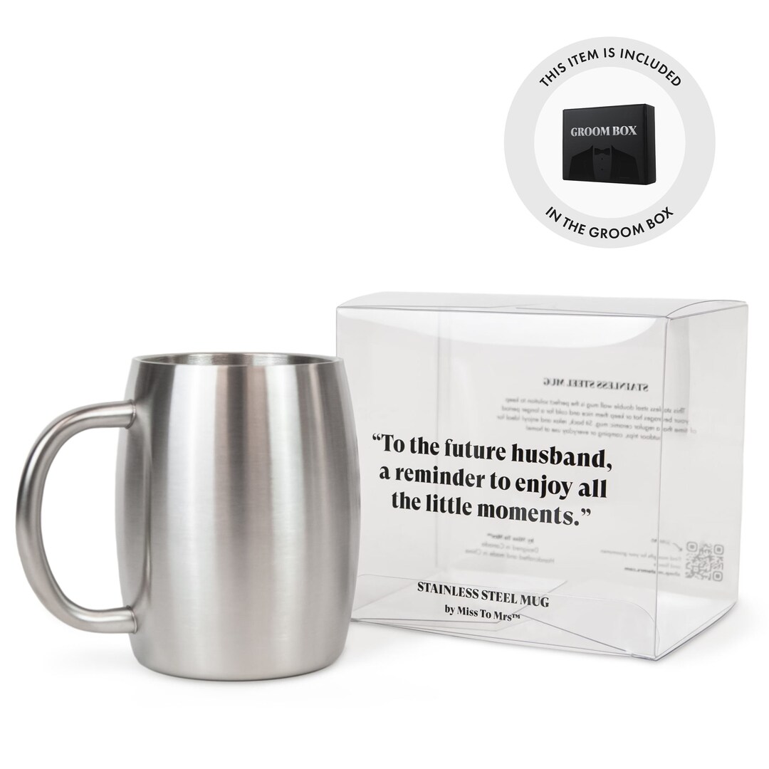 Stainless Steel Double Wall Beer Mug Stainless Steel Mug 14 Etsy