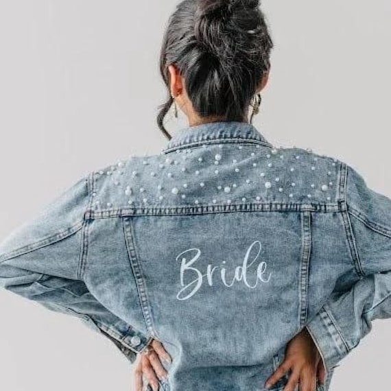 Bride Jean Jacket, Personalized Bridal Jean Jacket, Bride Denim Jacket, Mrs Jacket, Future Mrs Jacket, Personalized Jacket, Sentimental gift