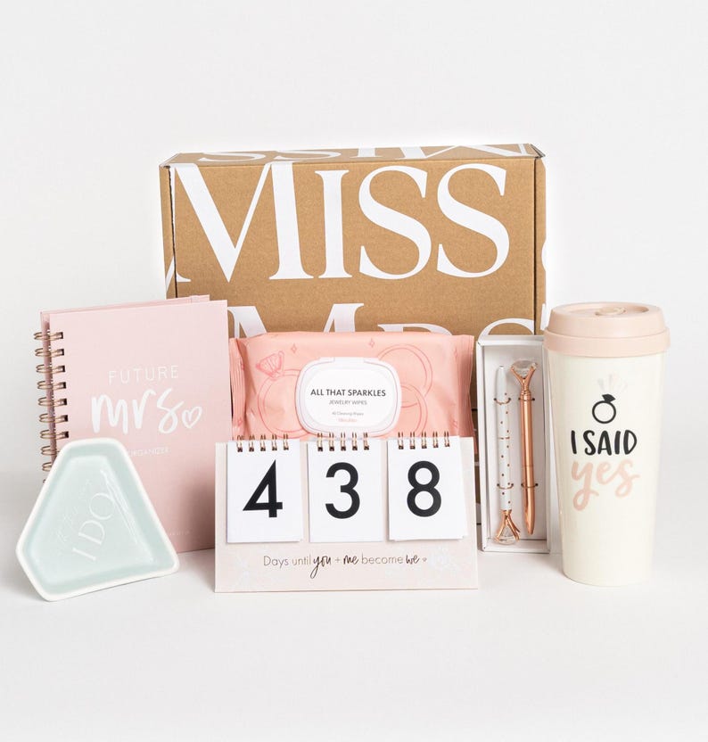 Engagement Gift Box, Engagement Gifts for Bride, Bridal Shower Gift, Bride Box, Engagement Party Gifts, Bride To Be Gift, Couple Engagement image 4