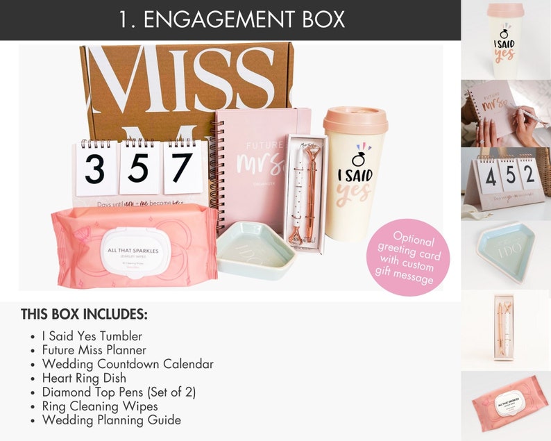 Engagement Gift Box, Engagement Gifts for Bride, Bridal Shower Gift, Bride Box, Engagement Party Gifts, Bride To Be Gift, Couple Engagement Engagement Box