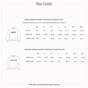 Bride and Groom Matching Sweatshirts, Embroidered Bride Groom Gift, Custom Bride and Groom Shirts, Personalized Engagement Gift for Couple image 10
