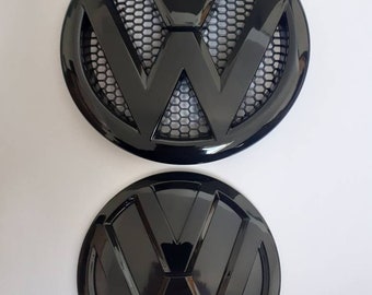 VW Transporter T5/T5.1 Gloss Black Badge Front & Rear