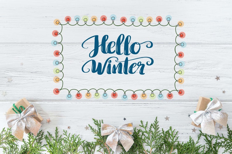 Hello Winter SVG / Holidays SVG / Sweaters SVG Winter Svg / Pillow Svg