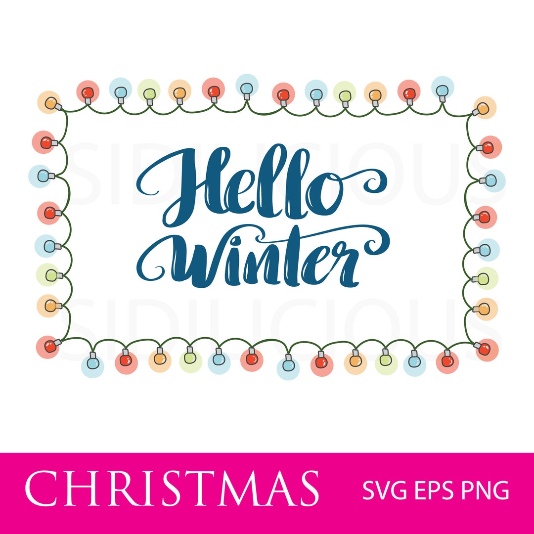 Hello Winter SVG / Holidays SVG / Sweaters SVG Winter Svg / Pillow Svg