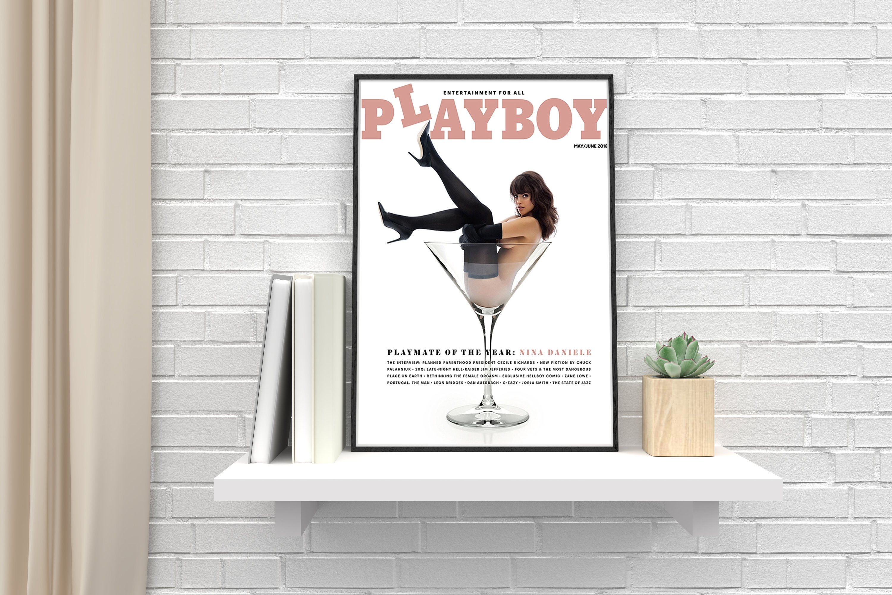 Vintage Playboy Playmate of the Year Nina Danielle Room Decor - Etsy