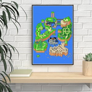 Smoky Design map super mario snes retro games Wallpaper, Poster Price in  India - Buy Smoky Design map super mario snes retro games Wallpaper, Poster  online at