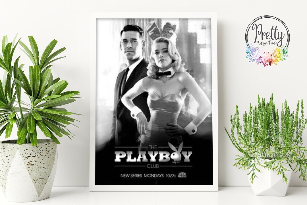 Playboy Black and White Poster Magazine Playboy Vintage High Etsy