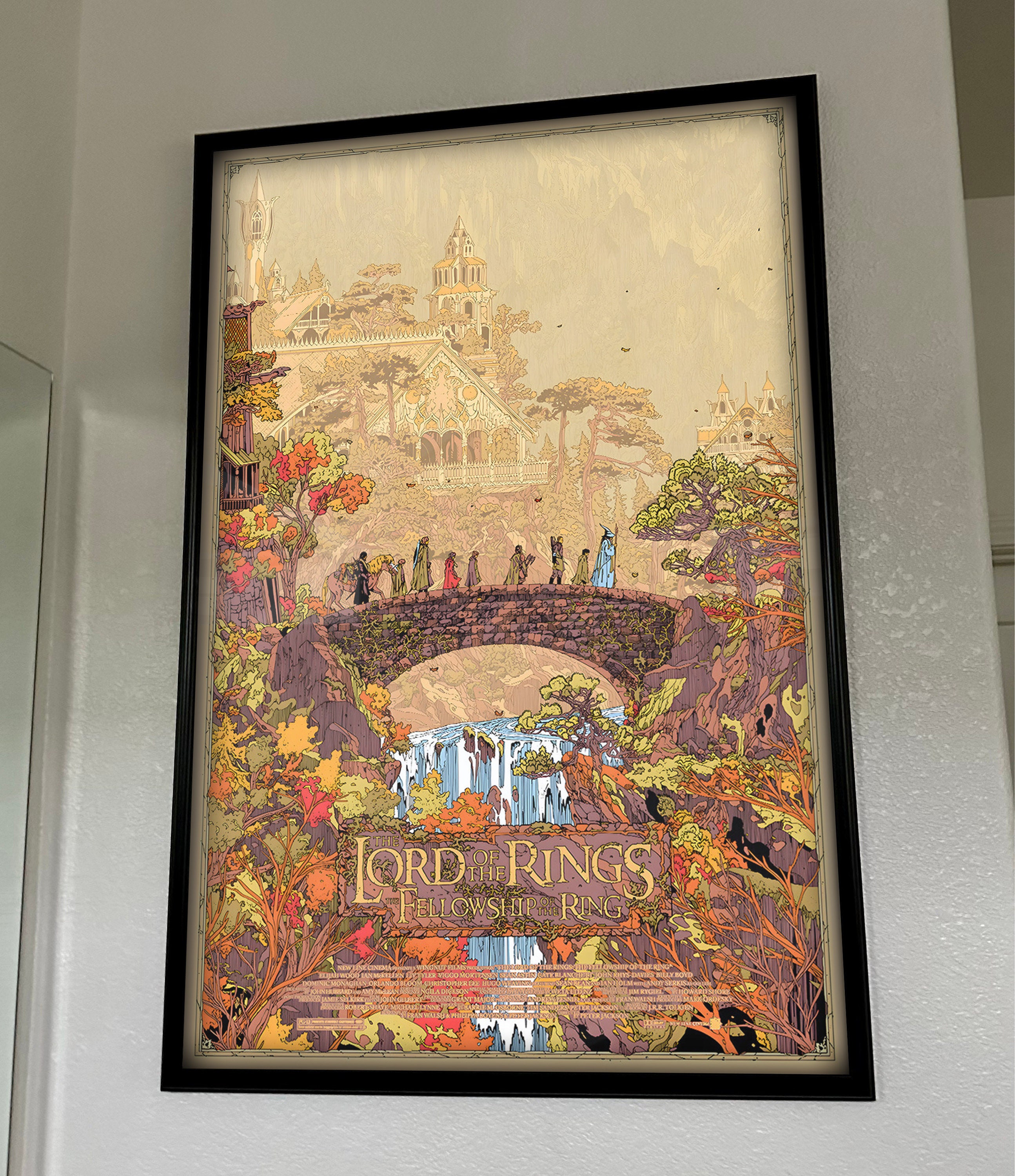  LORD OF THE RINGS FELLOWSHIP OF THE RING MOVIE POSTER 1 Sided  ORIGINAL FINAL 27x40: Prints: Posters & Prints