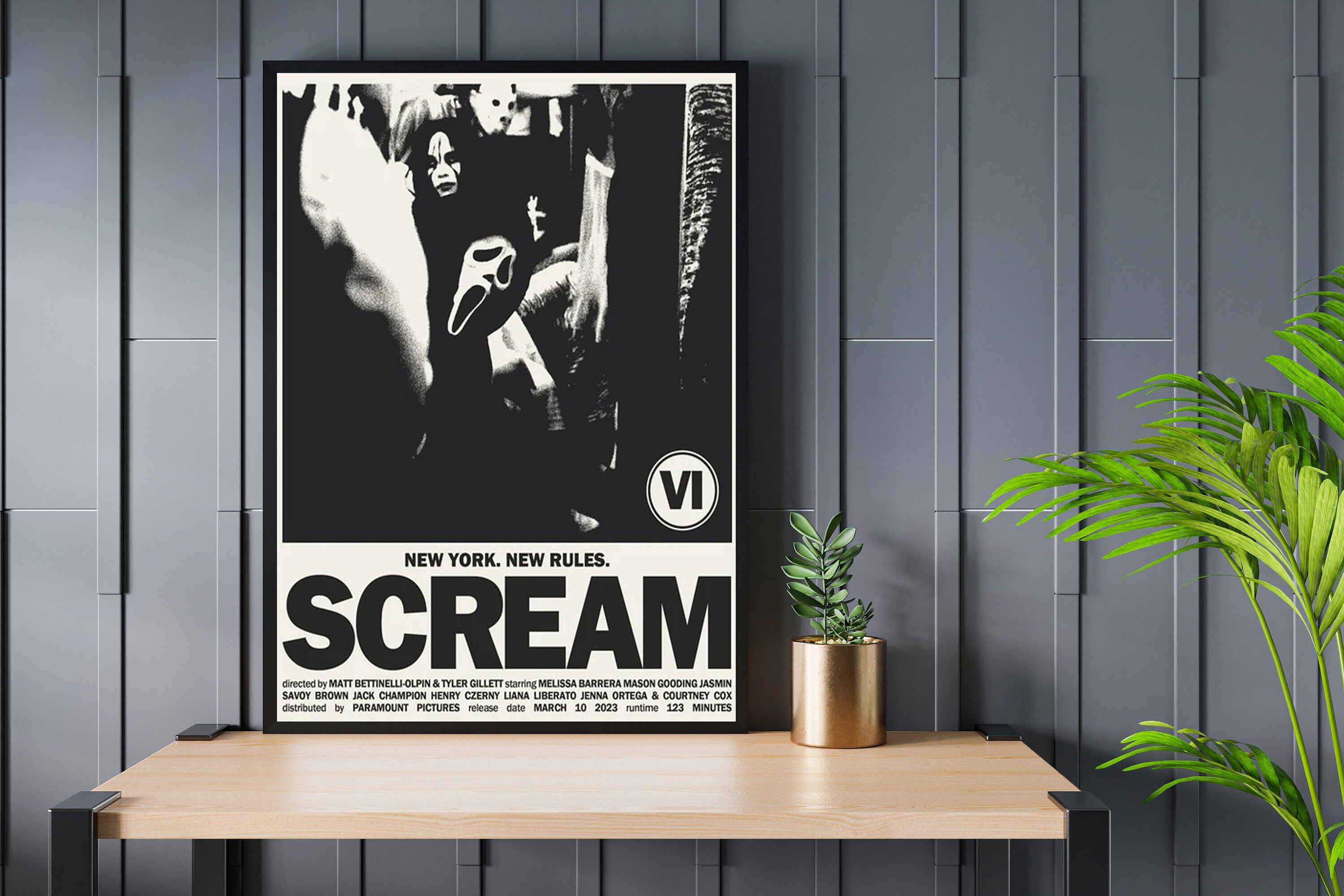  Scream 6 (Jenna Ortega, Tara Carpenter) Movie Poster - 11x17  Inches **CANVAS EDITION**: Posters & Prints