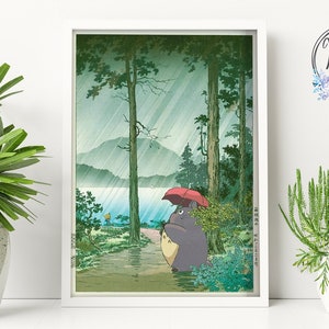 Totoro Fan Poster - My Neighbor Totoro Wall Art - Studio Ghibli Art, Studio Ghibli Art Wall, Anime Lover Gift, Hayao Miyazaki, Totoro Gift