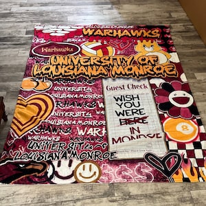 Custom College Blanket, Custom Graduation Blanket, Graduation Gift, College Blanket, Custom School Blanket, Dorm Blanket, Bed Party Blanket