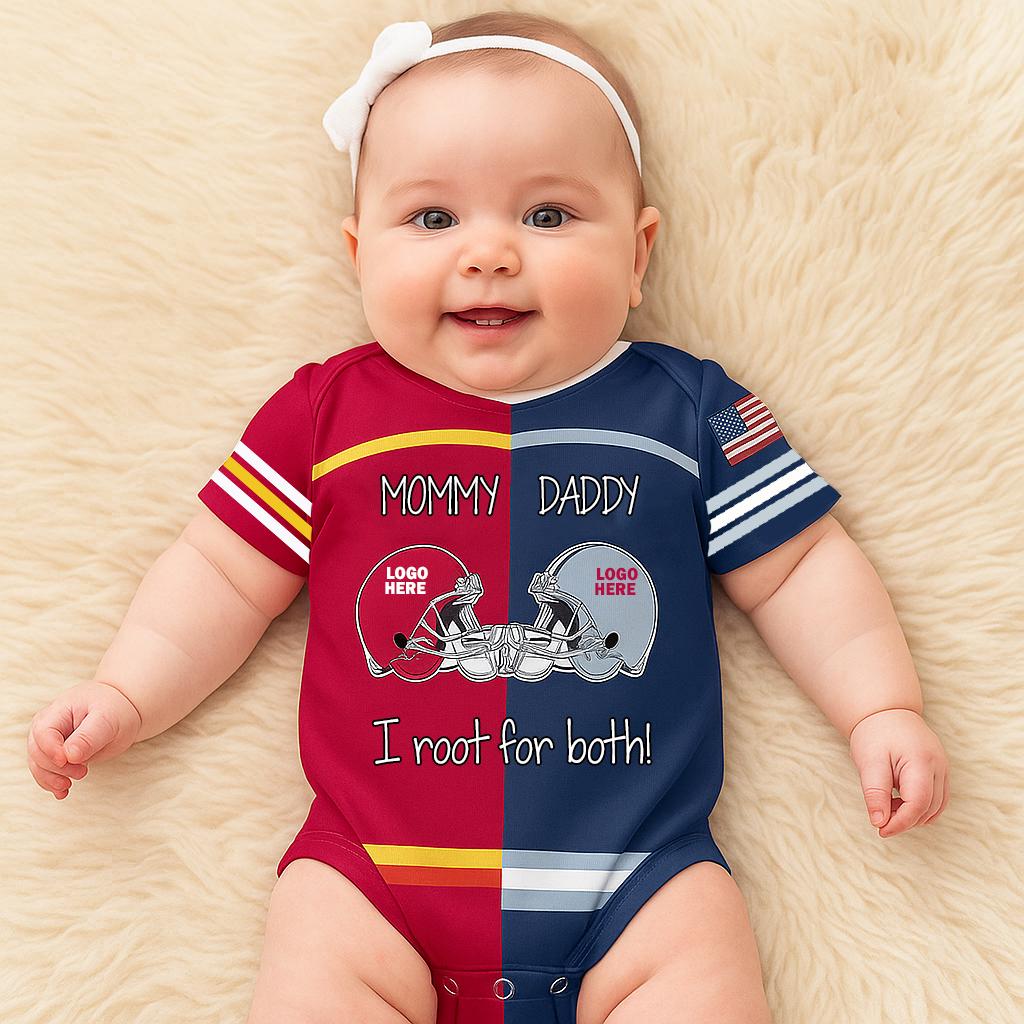 Discover Custom Two Football Team Baby Bodysuit, House Divided Football Toddler and Youth Jersey, House Divided Kid's Shirt, Split Team Kids Shirt
