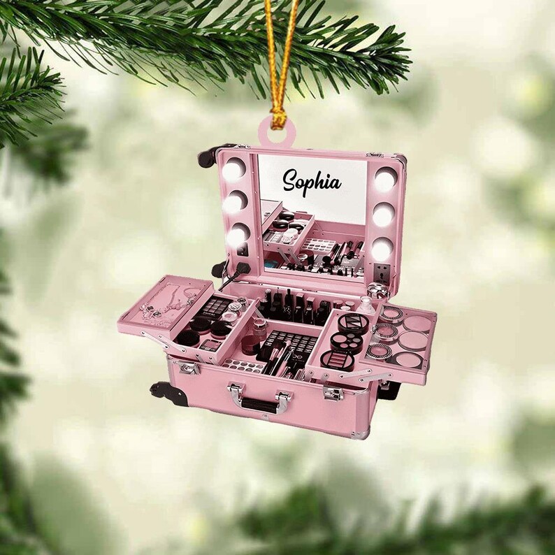 Personalized Make up Table Christmas Ornament, 2024 Make up Table