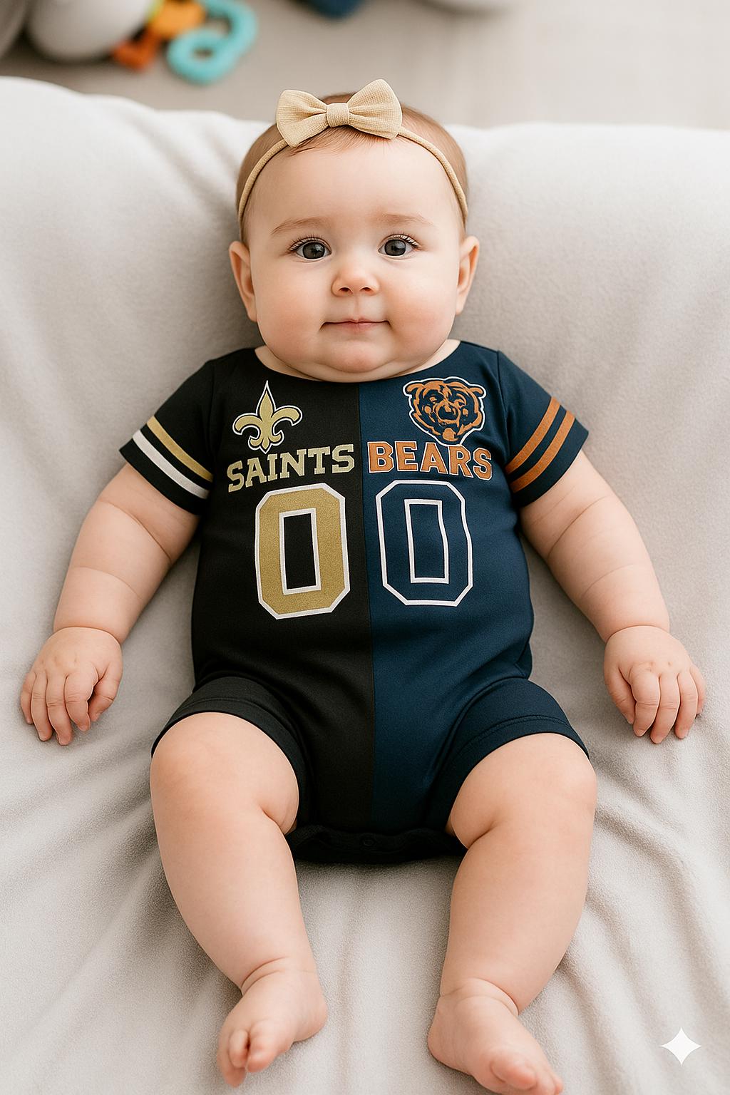 Discover Custom Two Football Team Baby Bodysuit, House Divided Football Toddler and Youth Jersey, House Divided Kid's Shirt, Split Team Kids Shirt