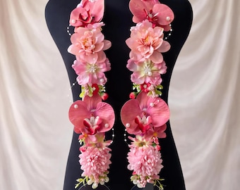 Custom Handmade Floral Graduation Stole, Ribbon & Fabric Flower Lei, Custom Grad Sash, Senior Photo Prop, Unique Graduation Gift