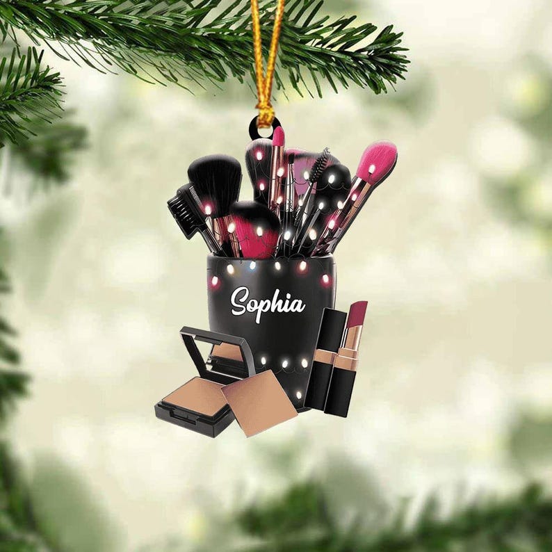Personalized Make up Table Christmas Ornament, 2024 Make up Table