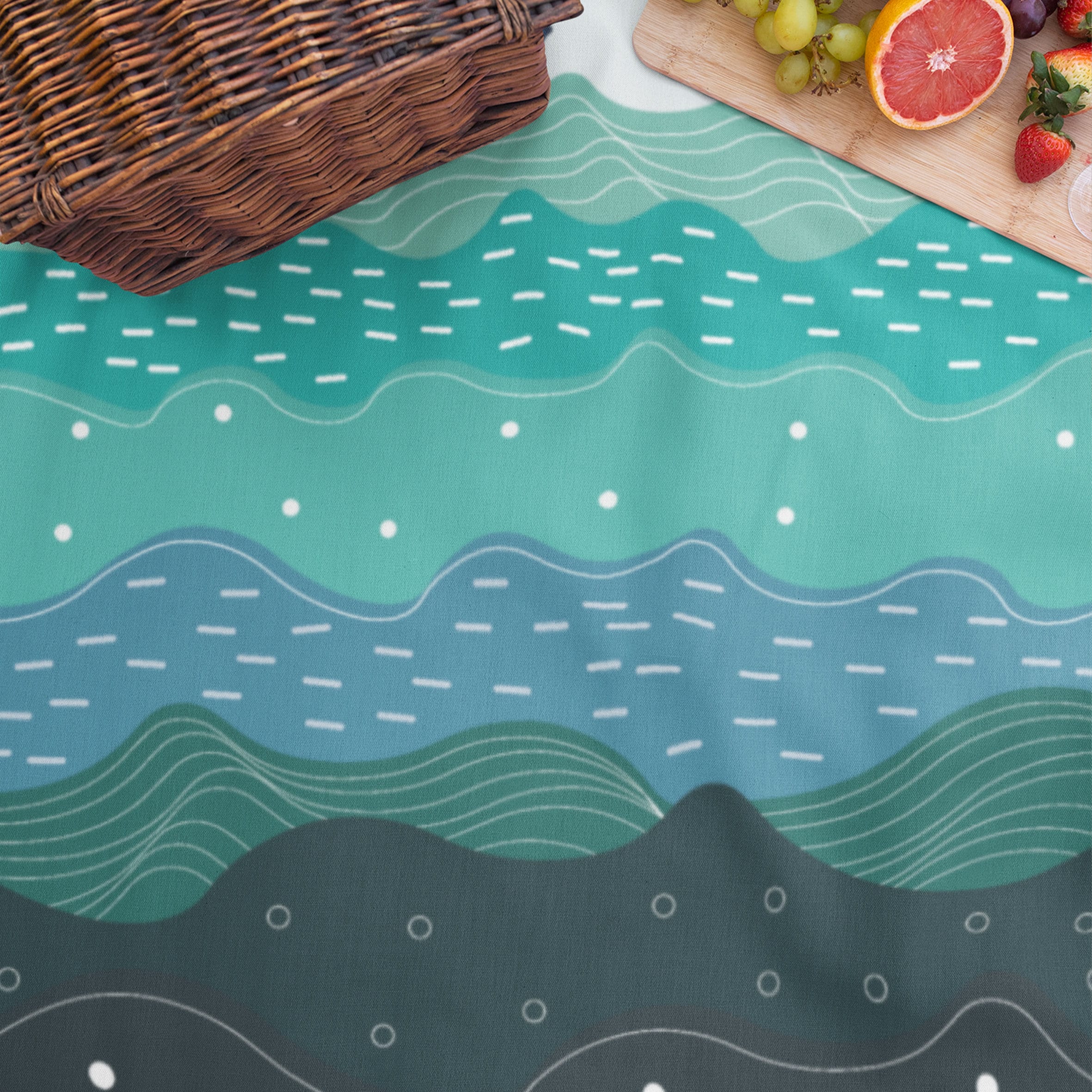 Waves Picnic Blanket & Beach Blanket Waterproof and Sandproof Etsy