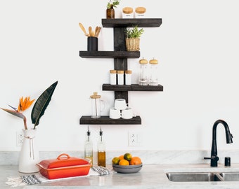 Handcrafted Spice Rack, Wooden Spice Rack Wall Mount, Floating Shelf, Wall Shelf, Kitchen Shelf