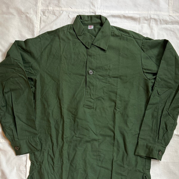 Swedish army shirt size S unissued unused m/59 military vintage pullover field smock shirt workwear