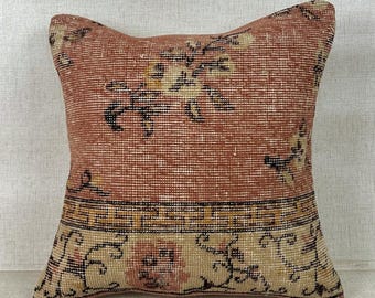 Kilim Pillow 20x20, Kilim Pillow Cover,Cushion Cover, Decorative Pillow, Pillow Cover, Home Decor, Turkish Kilim Pillow,Pillow No:7308