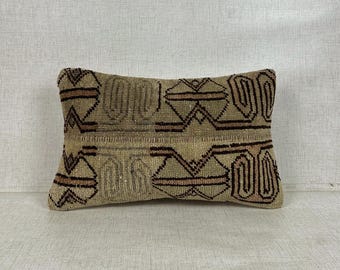 Kilim Pillow 12x20, Kilim Pillow Cover,Cushion Cover, Decorative Pillow, Pillow Cover, Home Decor, Turkish Kilim Pillow,Pillow No:9232