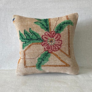 Decorative Throw Pillow,Turkish Kilim Pillow, Antique Pillow, 20x20 Pillow Case,Boho Pillow,Cushion Cover,Turkey Pillow,Couch Pillow No:7504