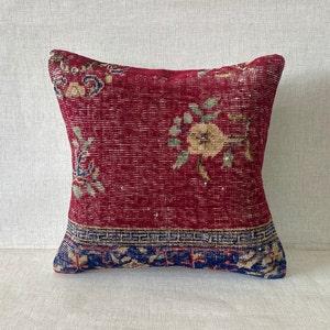 Decorative Throw Pillow,Turkish Kilim Pillow, Antique Pillow, 20x20 Pillow Case,Boho Pillow,Cushion Cover,Turkey Pillow,Couch Pillow No:7507