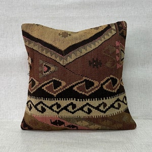 Decorative Throw Pillow,Turkish Kilim Pillow, Antique Pillow, 20x20 Pillow Case,Boho Pillow,Cushion Cover,Turkey Pillow,Couch Pillow No:1439