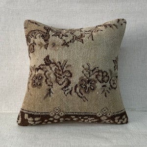 Decorative Throw Pillow,Turkish Kilim Pillow, Antique Pillow, 20x20 Pillow Case,Boho Pillow,Cushion Cover,Turkey Pillow,Couch Pillow No:7053