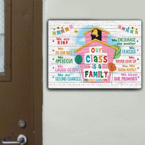 Our Class is A Family Printable, Teacher Bulletin Board, Classroom ...