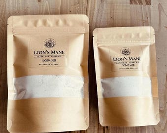 Lion’s Mane Mushroom Powder | 100% Pure | Food Grade | Vegan | No Fillers