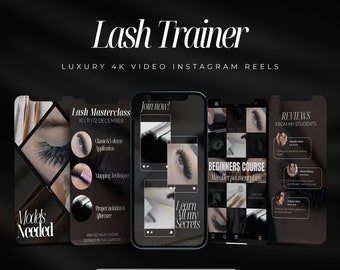 Lash Tech Trainer Instagram Video Reels | Lash Trainer Post Templates | Lash Tech Instagram Post | Lash Extension Post | Lash Trainer Reels