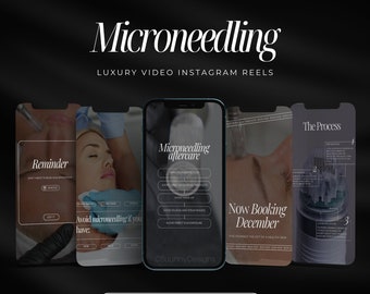Microneedling Instagram Reels | Esthetician Instagram Template | Facial Treatment Template | Microneedling template|  RF Microneedling Reels