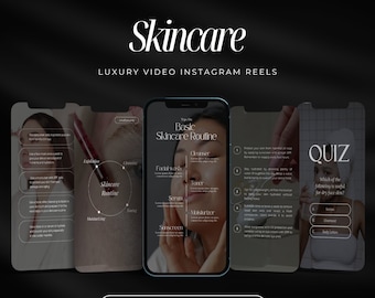 Skincare Instagram Video Reel Templates | Esthetician Instagram Reel | Dermatologist Templates | Skincare Social Media |  Skincare posts